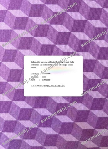 China foreign embassyconsulate authentication label notary stamp PSD template photolook BACK